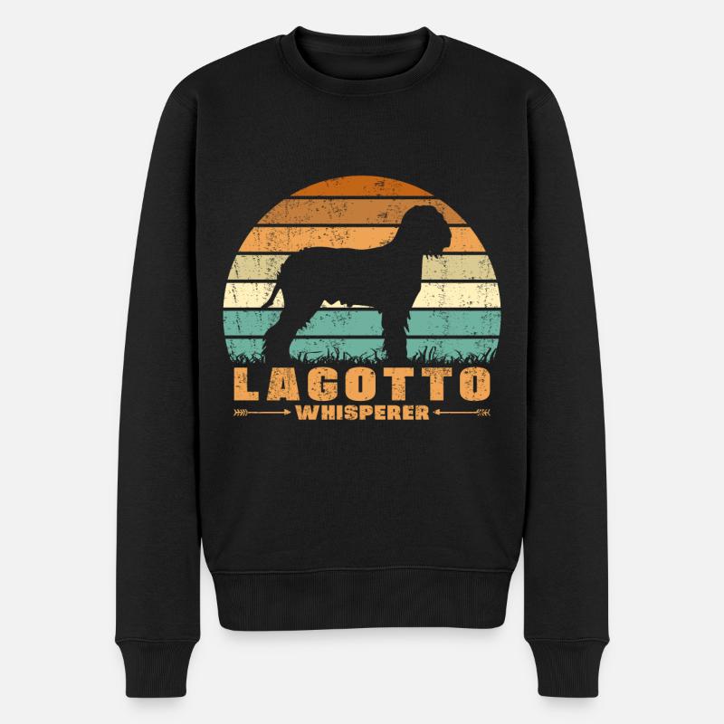 Lagotto Romagnolo Flüsterer - Männer Premium Bio Pullover - Schwarz