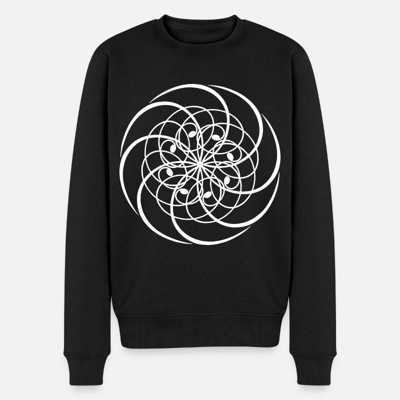 Mandala Vector Géométrique - Pull Premium bio Homme - noir