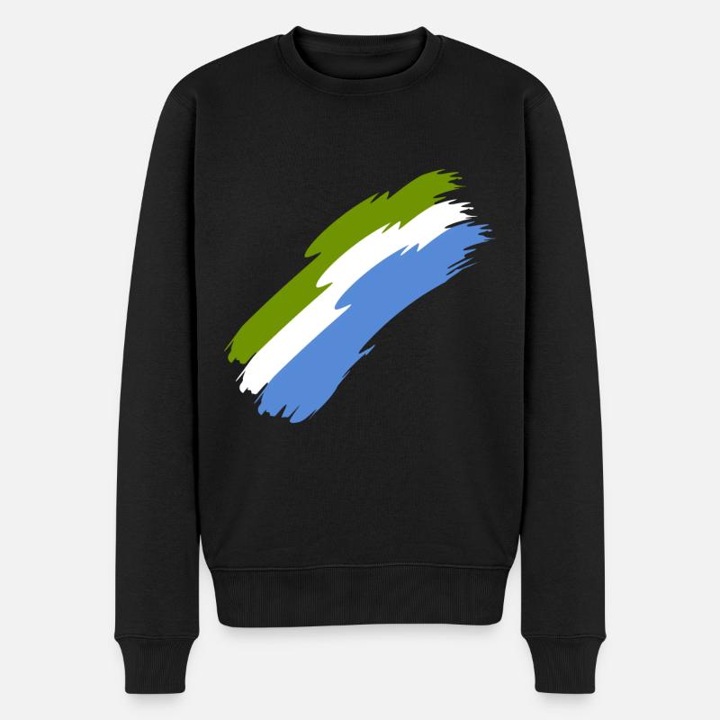 Sierra Leone - Männer Premium Bio Pullover - Schwarz