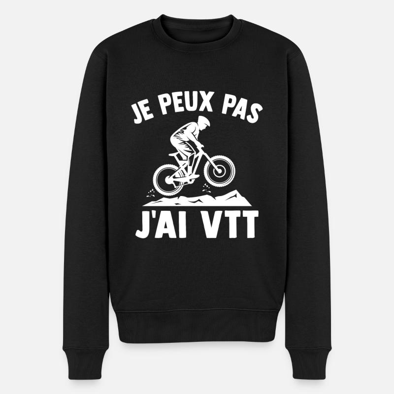 Je peux pas j'ai vtt - Pull Premium bio Homme - noir