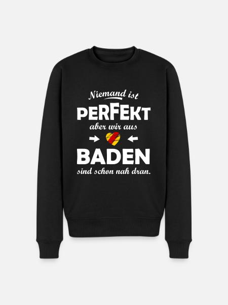 Perfect from Baden - Men's Premium Organic Jumper - black