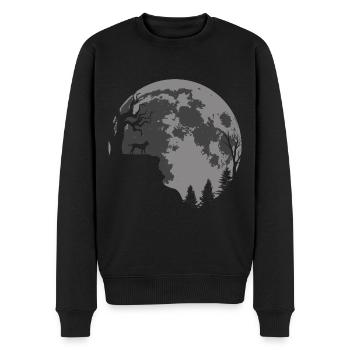 Bardino Majorero Canario Chien Lune - Pull Premium bio Homme - noir - Devant - Nico (187cm)