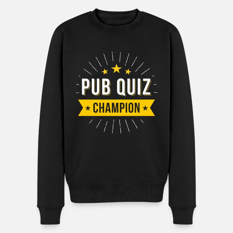 Pub Quiz Champion - Männer Premium Bio Pullover - Schwarz