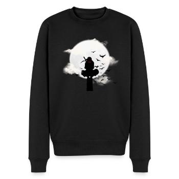 Sasuke Nacht Ninja Moonlight - Männer Premium Bio Pullover - Schwarz - Vorne - Nico (187cm)
