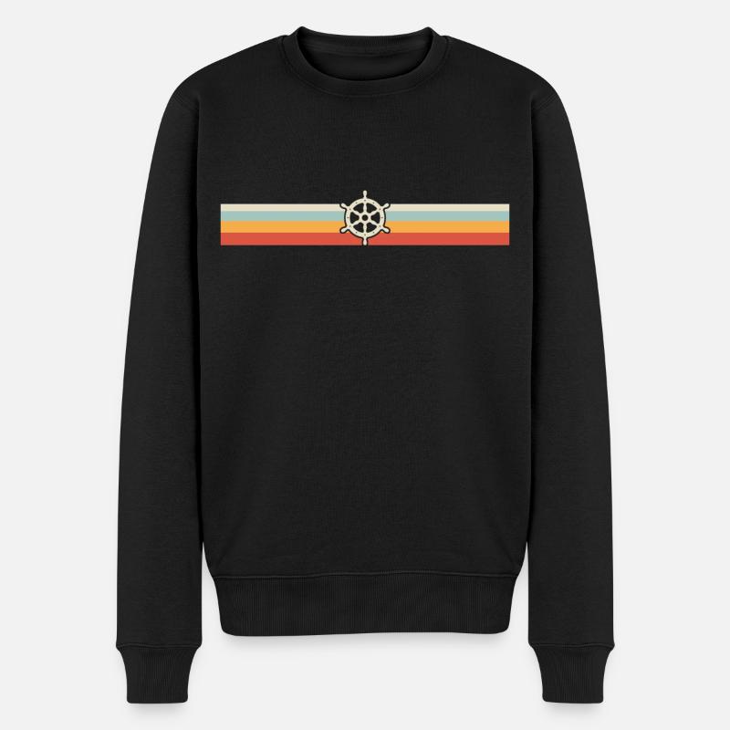 Capitaine de croisière rétro - Pull Premium bio Homme - noir