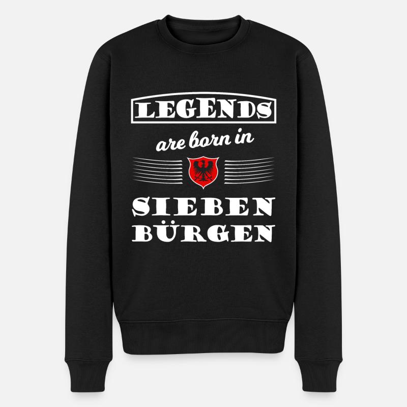 Legenden aus Siebenbürgen - Männer Premium Bio Pullover - Schwarz
