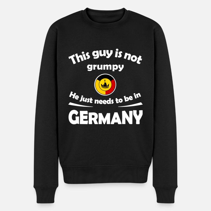 Deutschland Fans - Männer Premium Bio Pullover - Schwarz