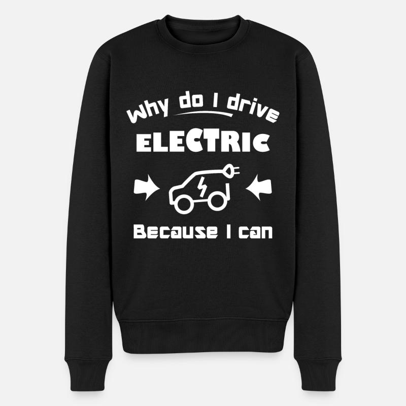 Ich liebe Elektroautos - Männer Premium Bio Pullover - Schwarz