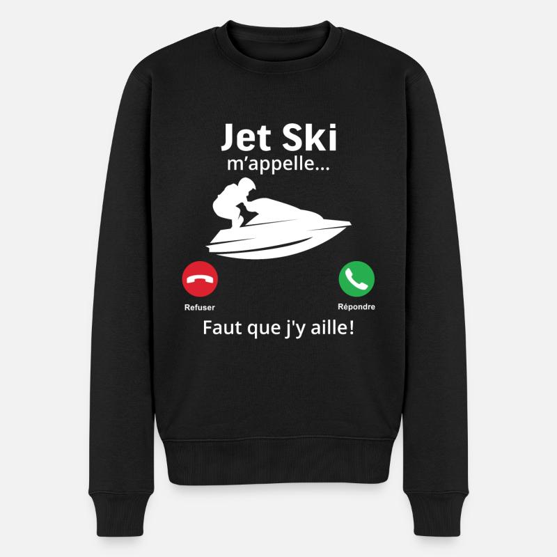 Jet ski m'appelle faut que j'aille - Pull Premium bio Homme - noir