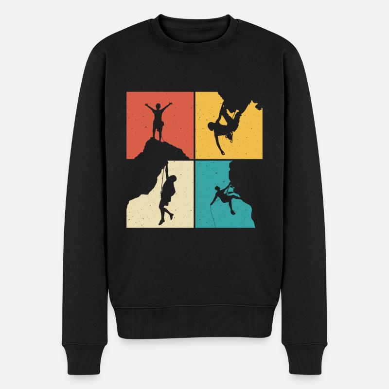 mountain rock climbing - Pull Premium bio Homme - noir