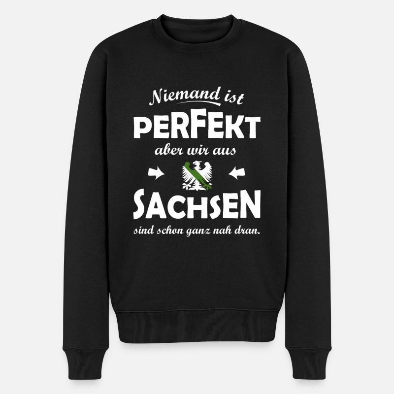 Die perfekten Sachsen - Männer Premium Bio Pullover - Schwarz