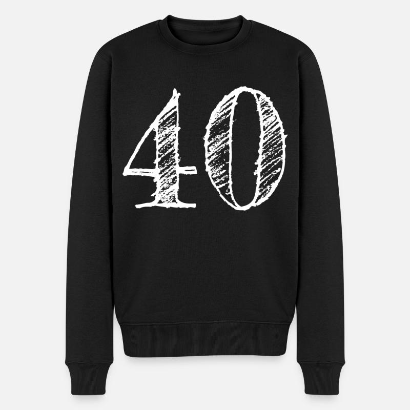 40e anniversaire - Pull Premium bio Homme - noir