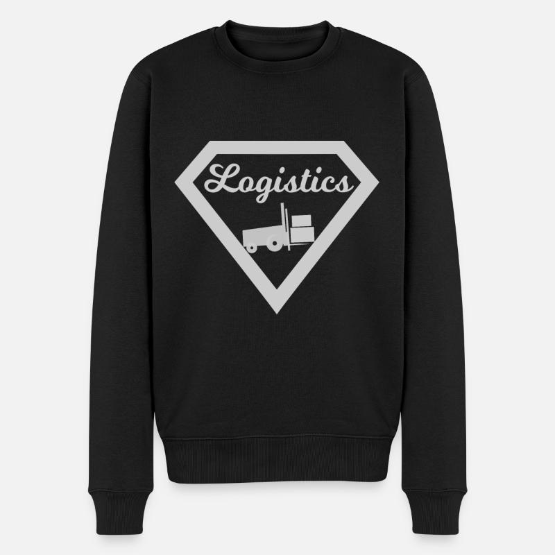 Logistik und Transport - Männer Premium Bio Pullover - Schwarz