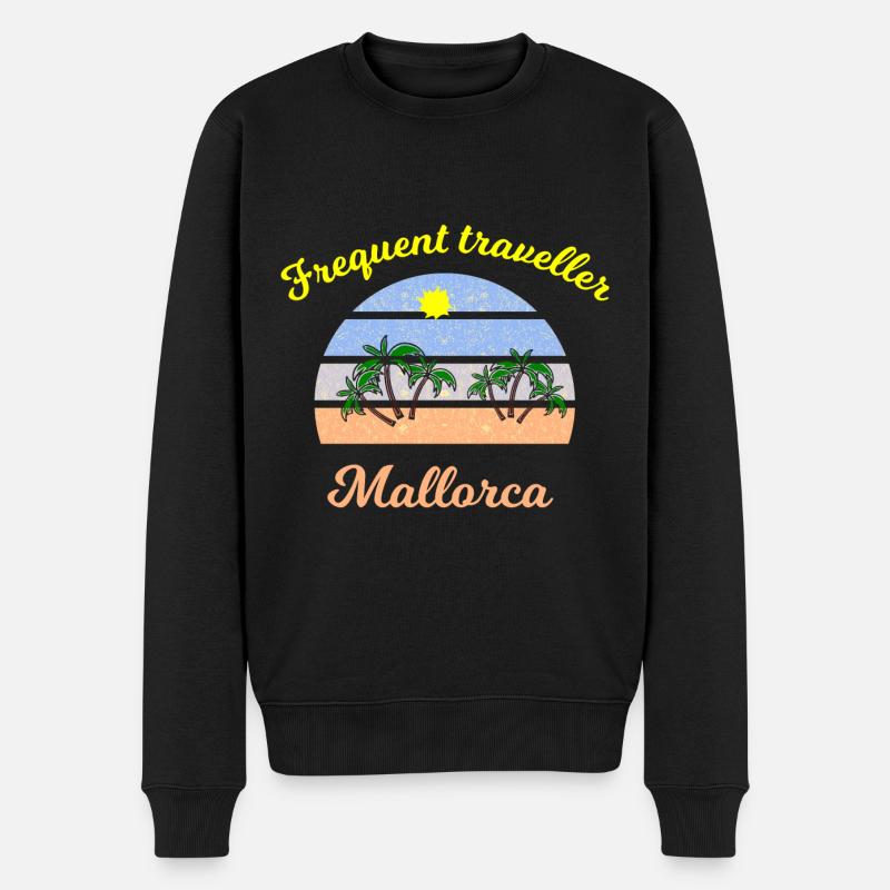 Mallorca Urlaub - Männer Premium Bio Pullover - Schwarz