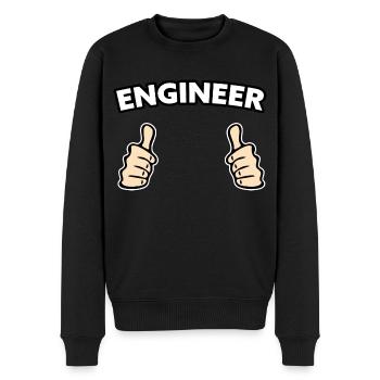 Ingenieur Beruf Geschenkidee - Männer Premium Bio Pullover - Schwarz - Vorne - Nico (187cm)