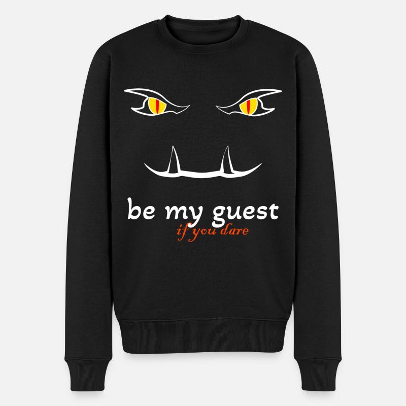 Be my guest if you dare - Männer Premium Bio Pullover - Schwarz