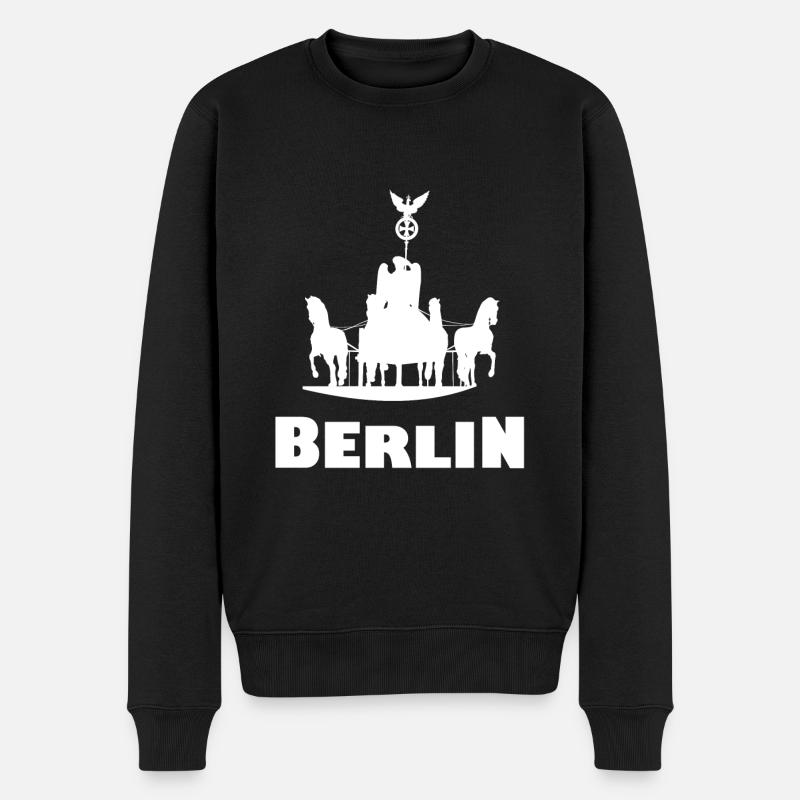 Les Berlinois - Pull Premium bio Homme - noir