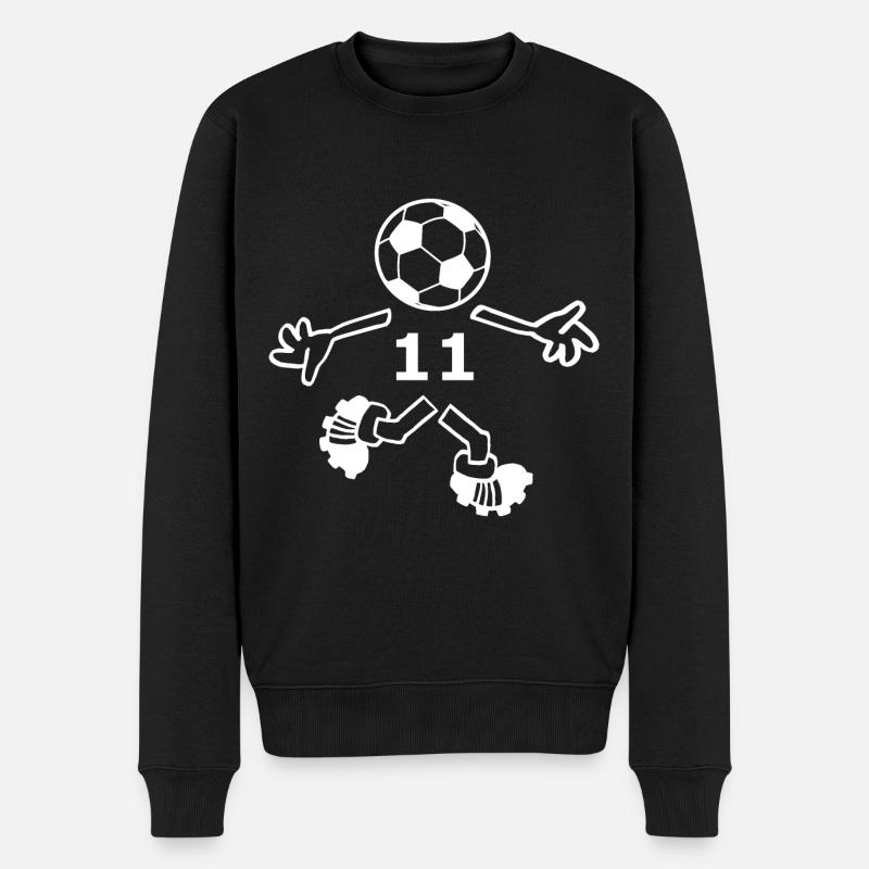 Le footballeur avec l’équipe - Pull Premium bio Homme - noir