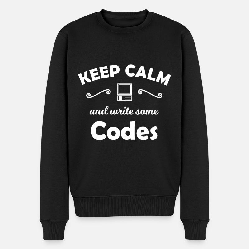 Code Programmer - Men's Premium Organic Jumper - black