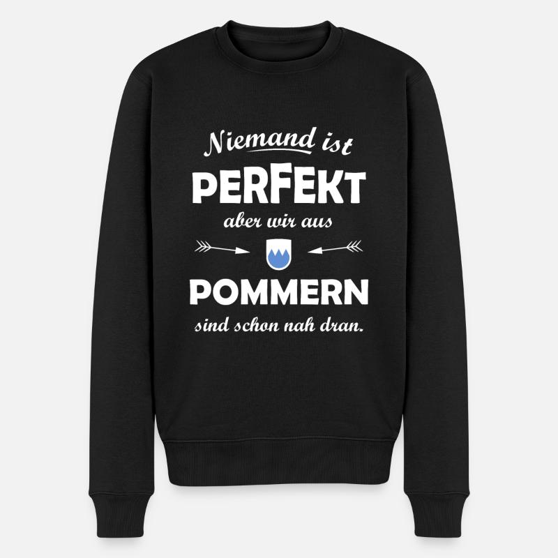 Die Provinz Pommern - Männer Premium Bio Pullover - Schwarz
