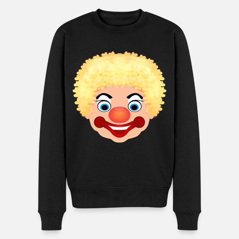 Carnaval Costume Clown Face Carnaval - Pull Premium bio Homme - noir