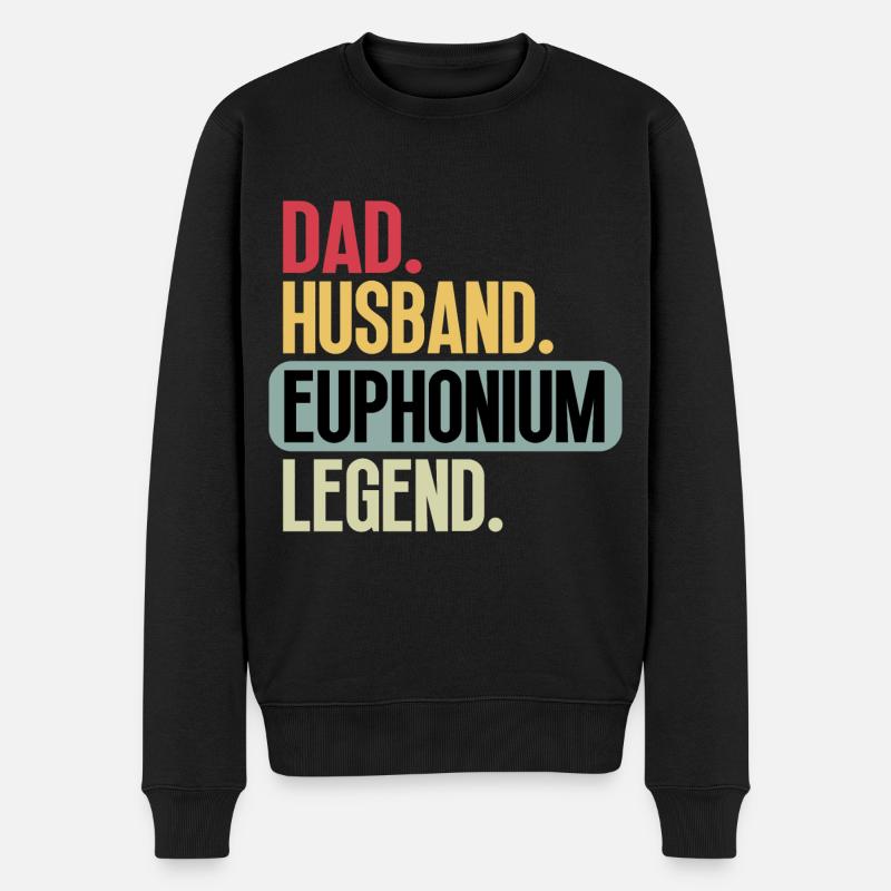 Euphonium Euphonist Dad Proverbs Funny - Men's Premium Organic Jumper - black