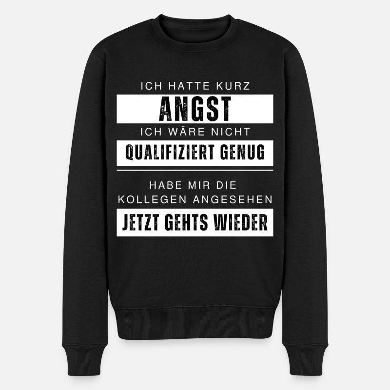 Unqualifizierte Kollegen Lustiger Spruch Arbeit - Männer Premium Bio Pullover - Schwarz