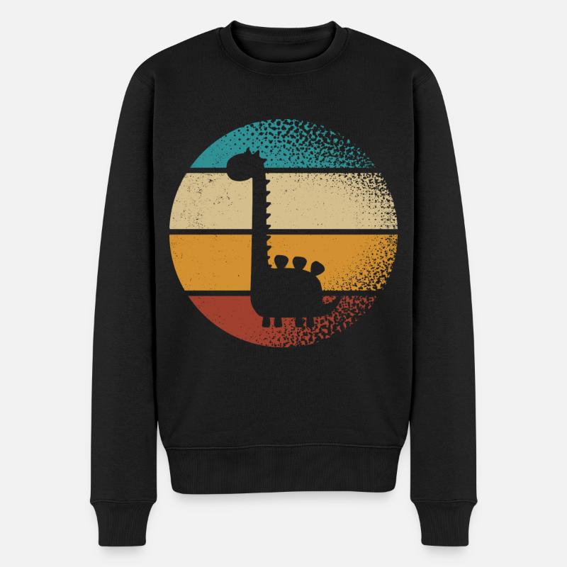 Brachiosaurus Dino - Männer Premium Bio Pullover - Schwarz