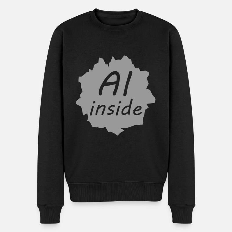 Die KI kommt - Männer Premium Bio Pullover - Schwarz