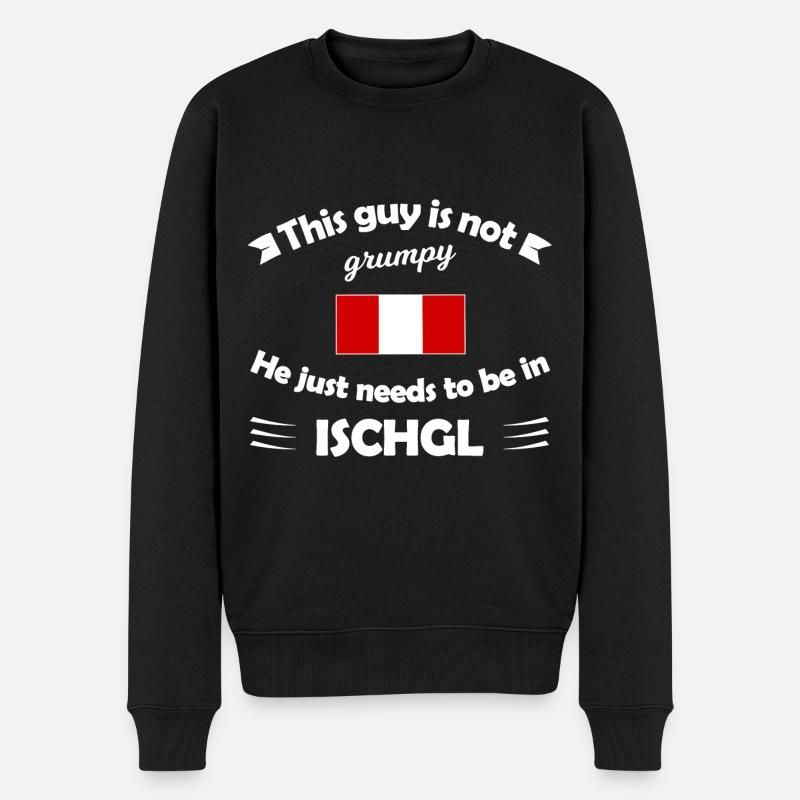 Ski à Ischgl - Pull Premium bio Homme - noir