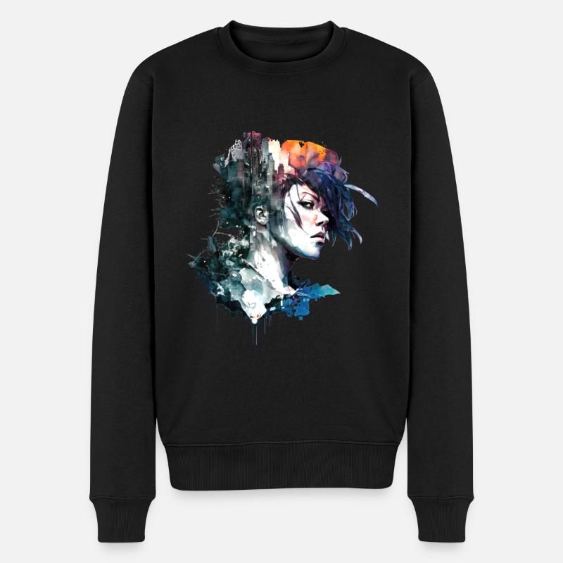 Anime No16 - Männer Premium Bio Pullover - Schwarz