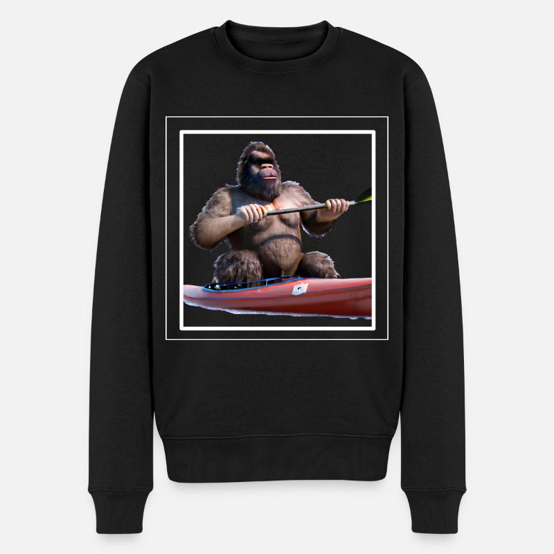 Bigfoot en kayak - Pull Premium bio Homme - noir