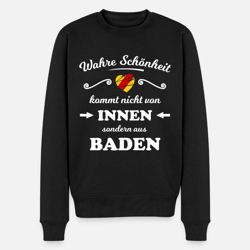 Das schöne Badnerland - Männer Premium Bio Pullover - Schwarz