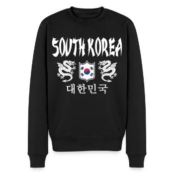 Südkorea - Männer Premium Bio Pullover - Schwarz - Vorne - Nico (187cm)