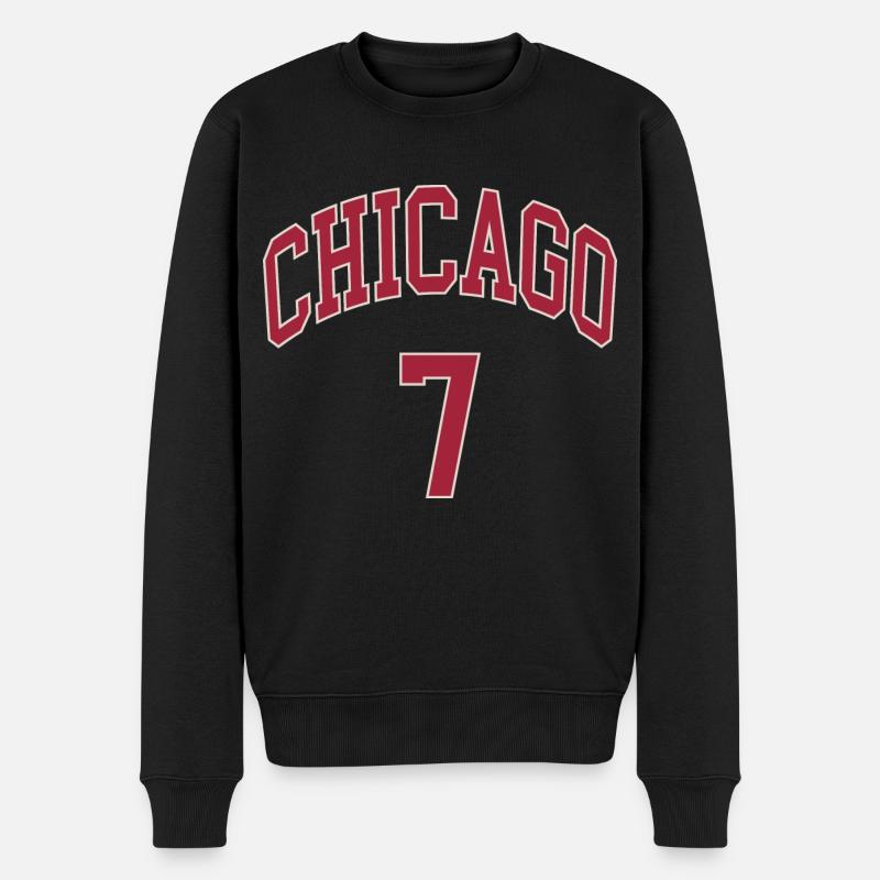 Chicago 7 - Männer Premium Bio Pullover - Schwarz