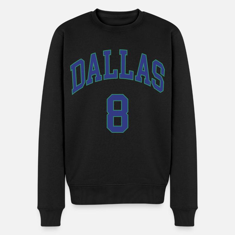Dallas 8 - Männer Premium Bio Pullover - Schwarz