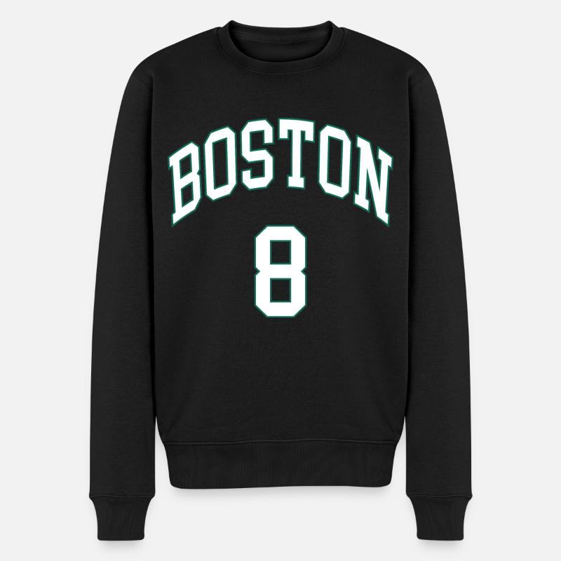 Boston 8 - Männer Premium Bio Pullover - Schwarz