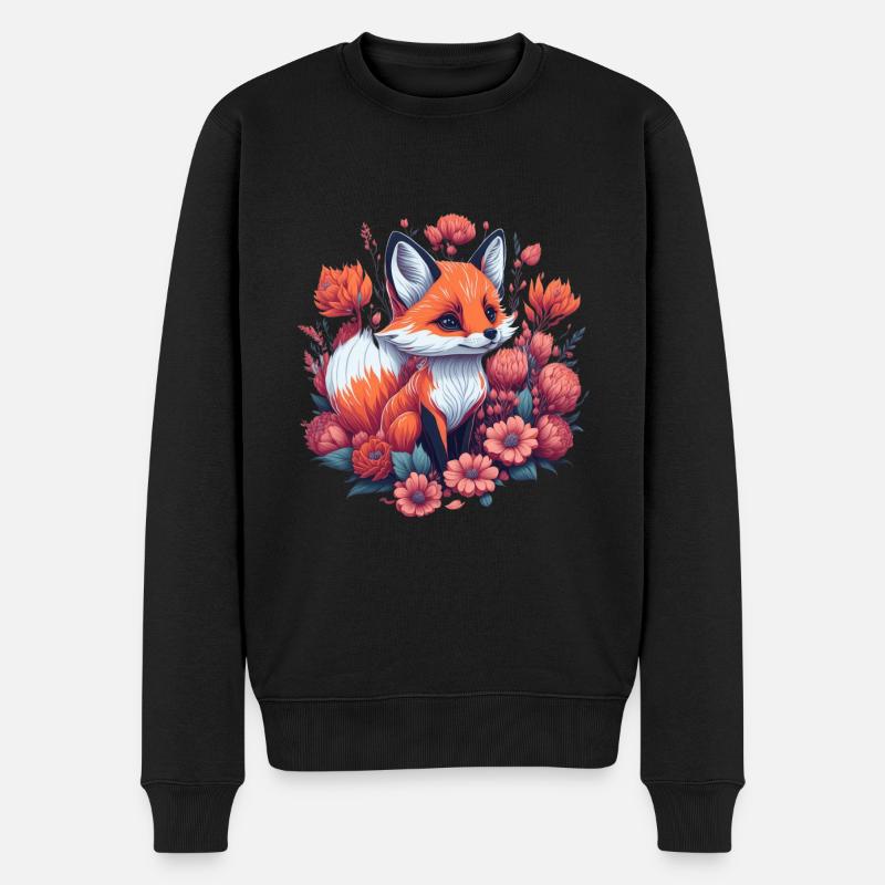 Fleurs de renard - Pull Premium bio Homme - noir