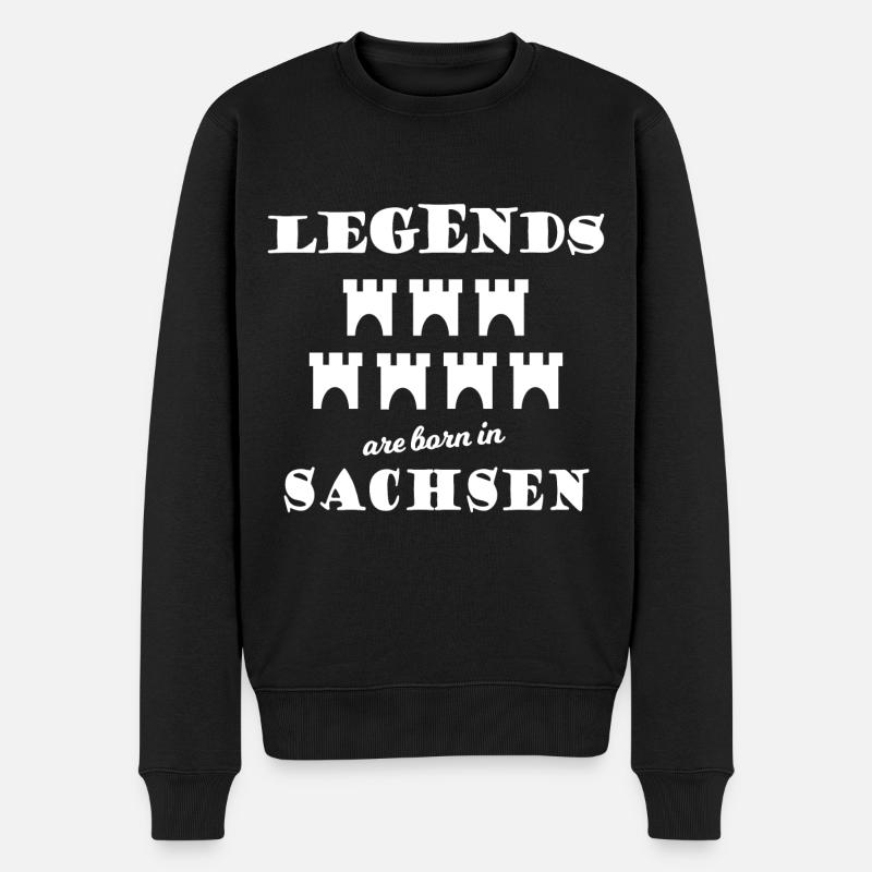 Die Sachsen aus Siebenbürgen - Männer Premium Bio Pullover - Schwarz
