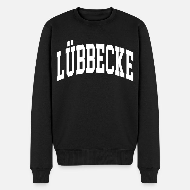 Lübbecke - Männer Premium Bio Pullover - Schwarz