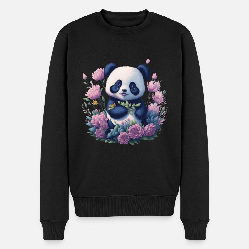 Panda - Pull Premium bio Homme - noir