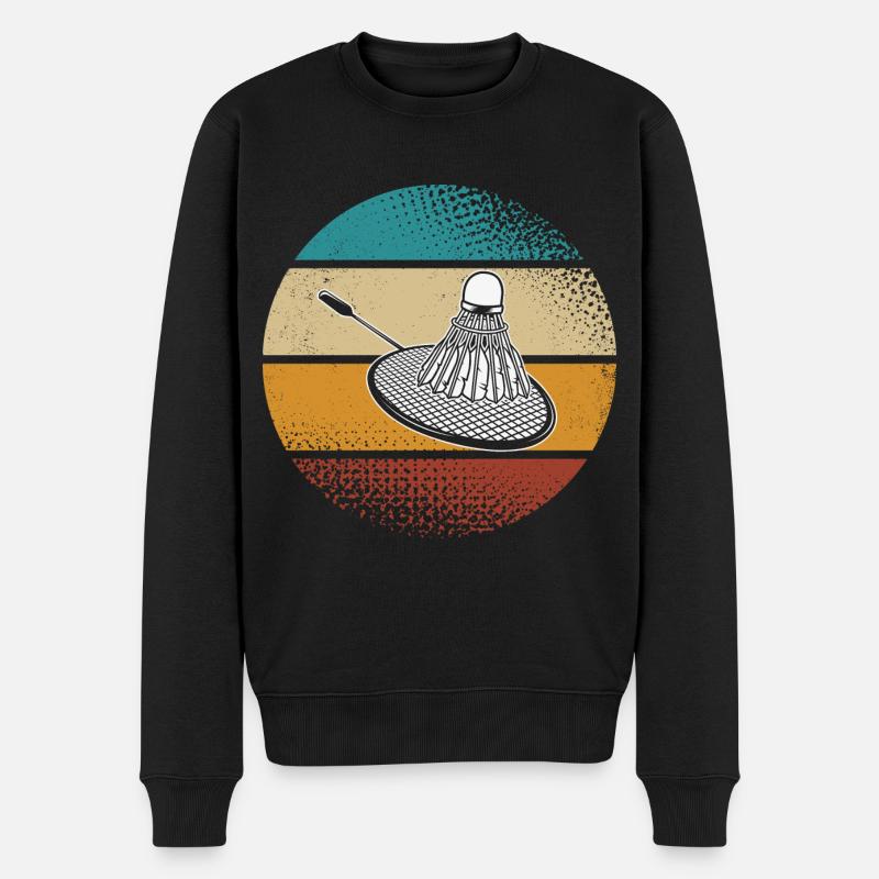 Badminton - Männer Premium Bio Pullover - Schwarz