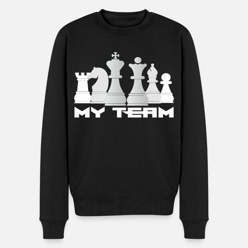 Échecs - Pull Premium bio Homme - noir