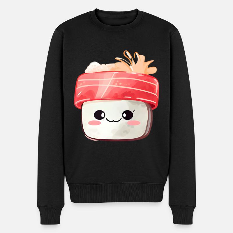 Sushi - Männer Premium Bio Pullover - Schwarz