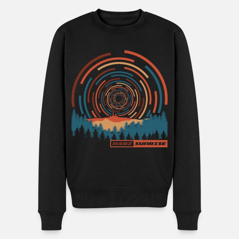 Harz Sunrise (Brocken-Edition) - Männer Premium Bio Pullover - Schwarz