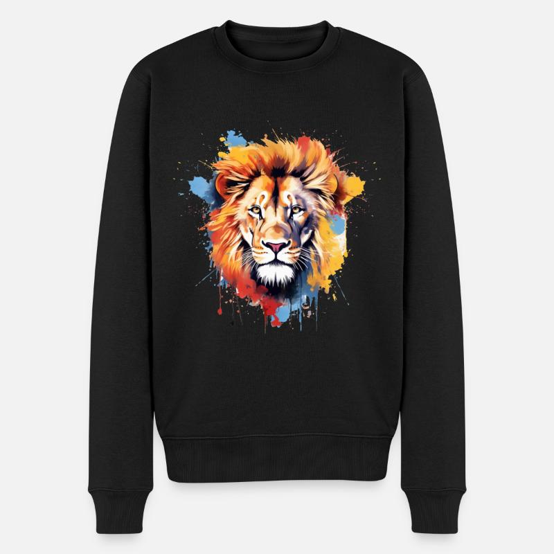 Lion - Pull Premium bio Homme - noir