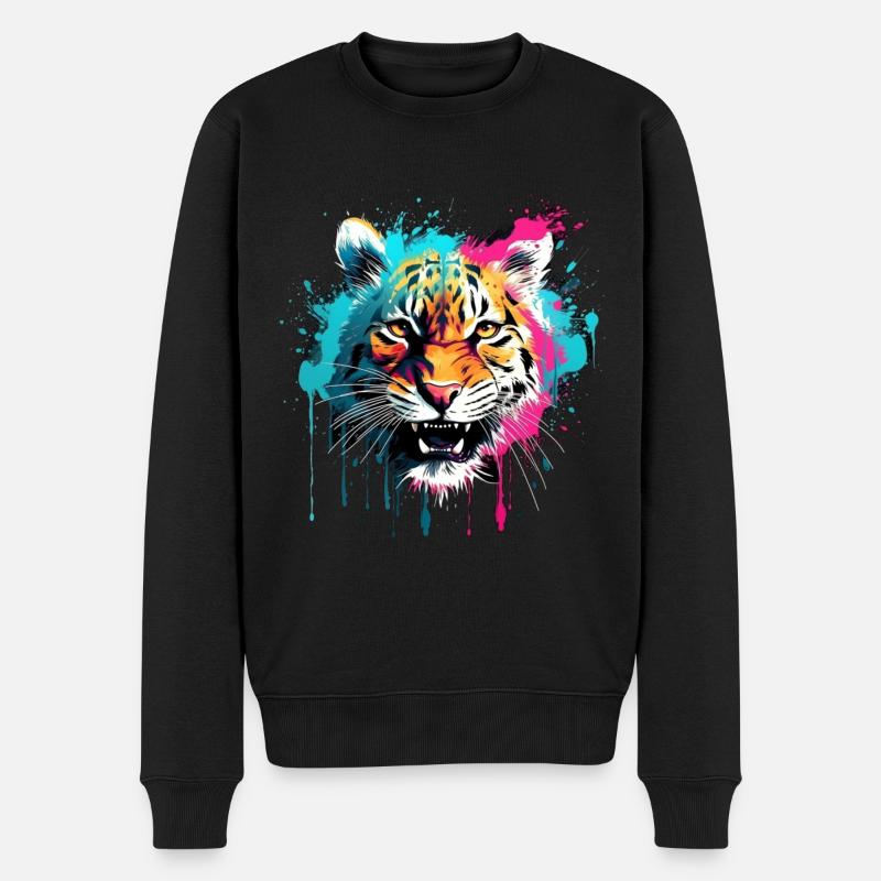 Tigre - Pull Premium bio Homme - noir