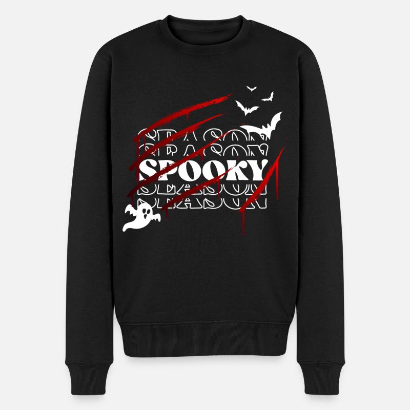 Spooky Season by Pandido - Männer Premium Bio Pullover - Schwarz