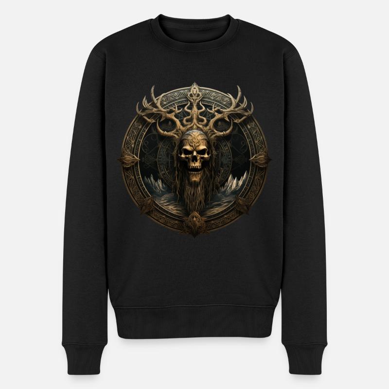 Monuments vikings - Pull Premium bio Homme - noir