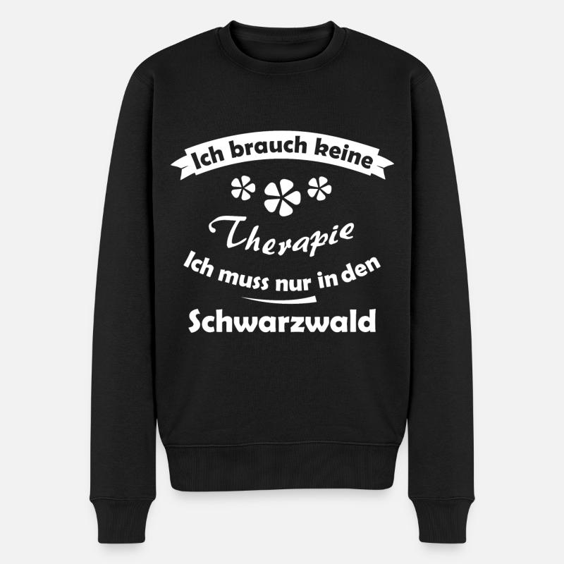Zuhause im Schwarzwald - Männer Premium Bio Pullover - Schwarz